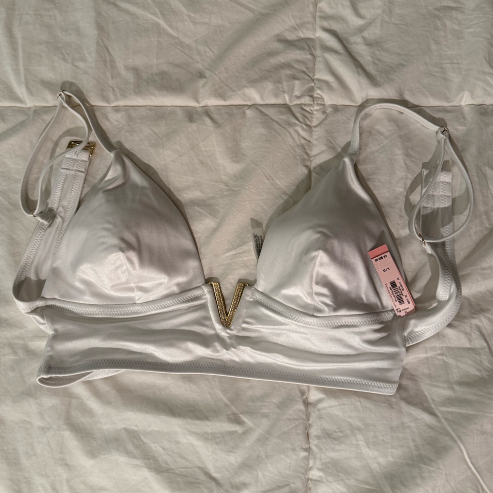 NWT Victoria Secret White Satin Bathing Suit
